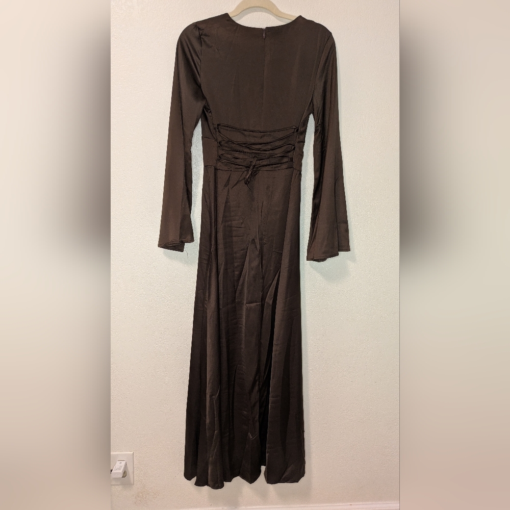 Scacto Brown Evening Gown - Picture 3 of 7